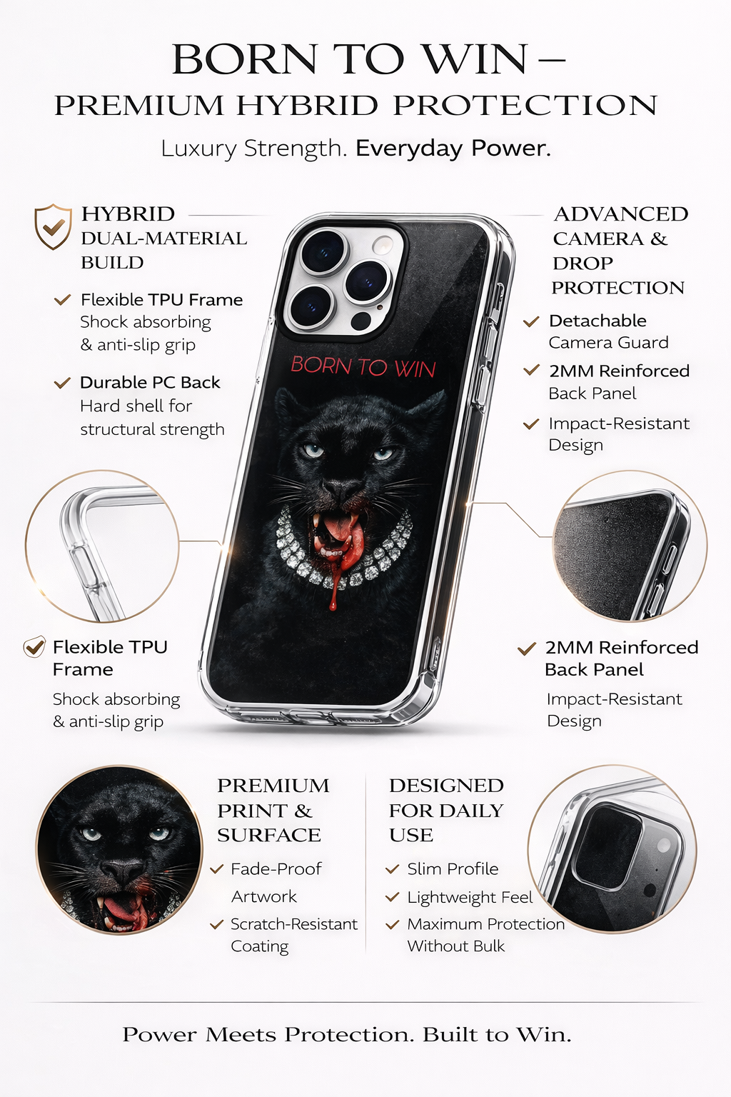 IPHONE 17 pro Max Hard Clear Case