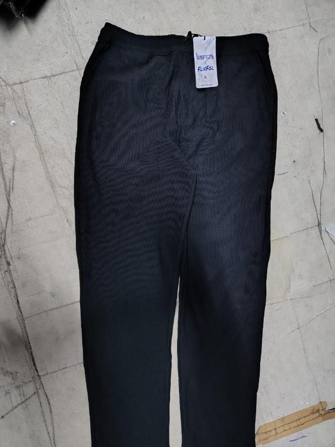 Men's Black Loose Fit Corduroy Cargo Style Trouser