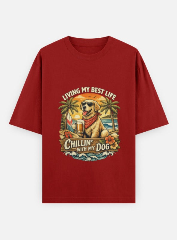 Dog Love Oversized T-Shirt - Premium 100% Cotton